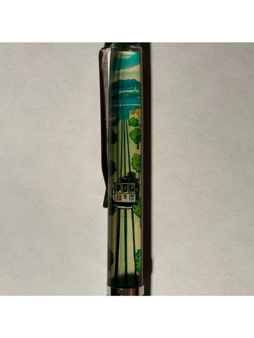 San Francisco California Floaty Pen Cable Car Moves Uphill Souvenir Vintage
